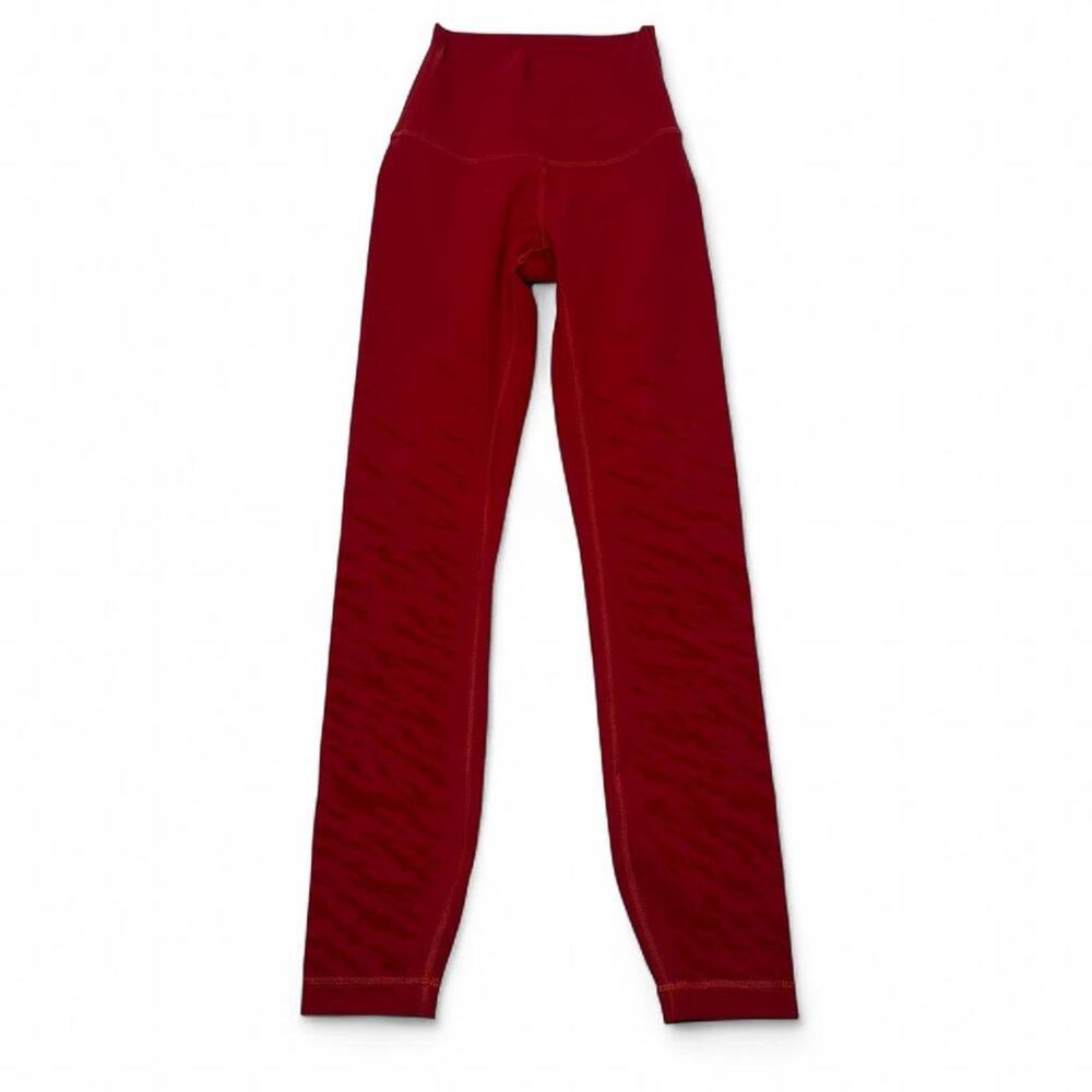 Lululemon Lunar New Year Wunder Under Red Leggings Pocket On Waistband Size 0